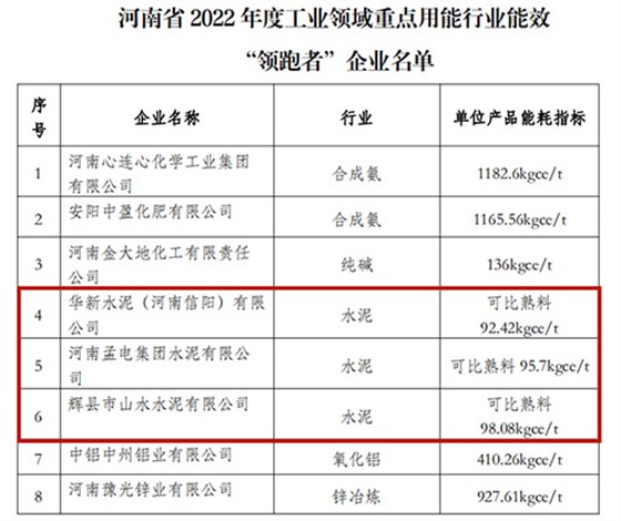 領跑者企業(yè)名單