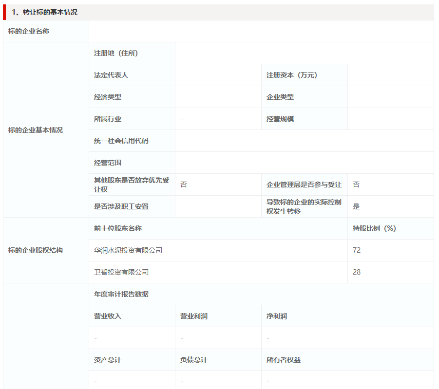 轉讓標情況