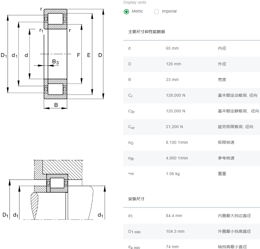 NUP213-E-TVP2-C3軸承數(shù)據(jù)