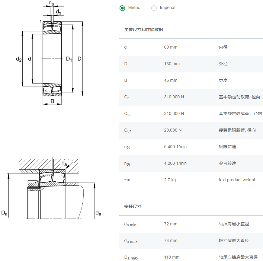 22312-E1-K軸承數(shù)據(jù)