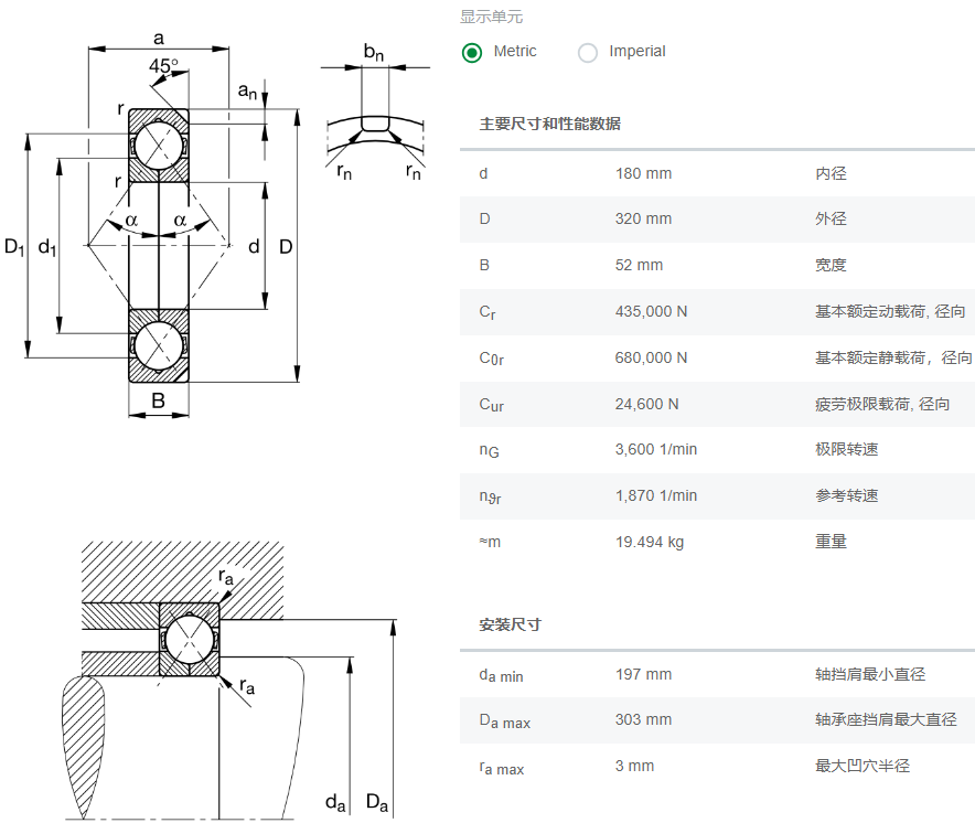 QJ236-N2-MPA軸承數(shù)據(jù)