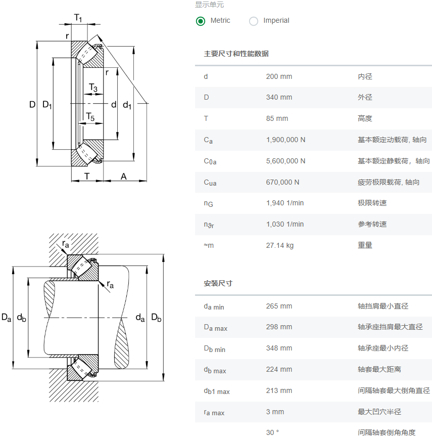 29340-E1-XL軸承數(shù)據(jù)