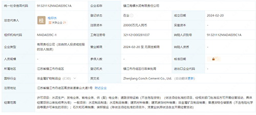 鎮(zhèn)江海螺水泥有限責(zé)任公司成立